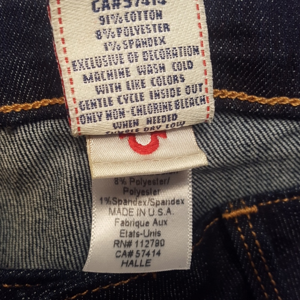 NWOT True Religion skinny side studded jeans size - Picture 4 of 4